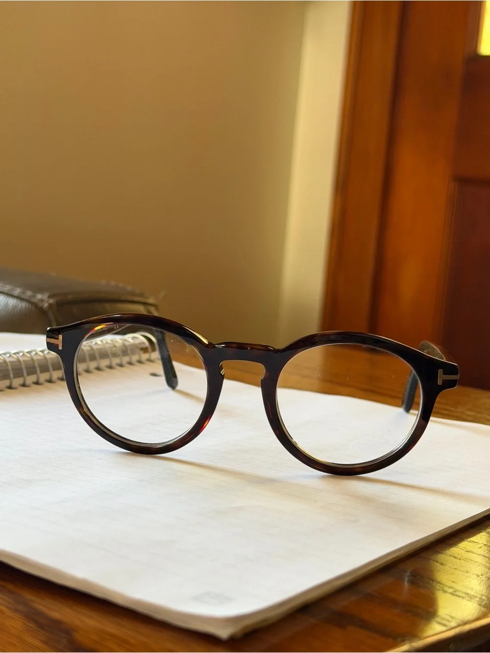 Tom Ford TF5529-B Round Tortoise shell Eye Glasses